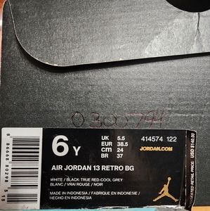 Nike Air Jordan 13 Retro BG sz 6Y